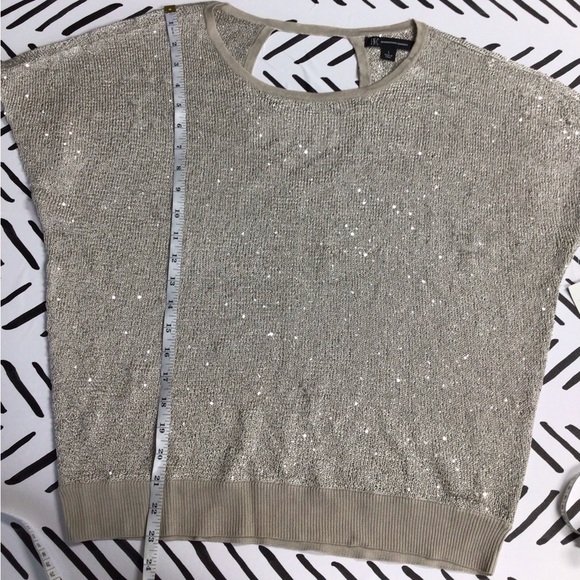 Large INC International Concepts gray sparkle sweater - Picture 6 of 8